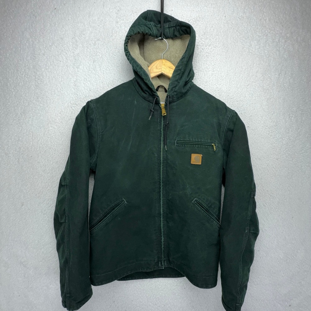 Carhartt Sierra Jacket Sherpa Lined Mens Small J141 SPC Spruce Green